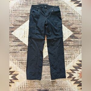 Kuhl Convertible Hiking Pants Sz 10 Zip Off Black Charcoal Cargo Ripstop Outdoor